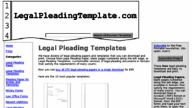 What Legalpleadingtemplate.com website looked like in 2016 (7 years ago)