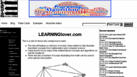What Learninglover.com website looked like in 2016 (7 years ago)