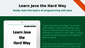 What Learnjavathehardway.org website looked like in 2016 (7 years ago)