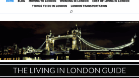 What Livinginlondonguide.com website looked like in 2016 (7 years ago)