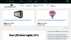 What Ledplantlights.com website looked like in 2016 (7 years ago)