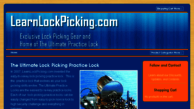 What Learnlockpicking.com website looked like in 2016 (7 years ago)