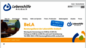 What Lebenshilfe-ansbach.de website looked like in 2016 (7 years ago)