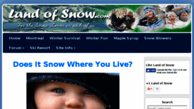 What Land-of-snow.com website looked like in 2016 (7 years ago)