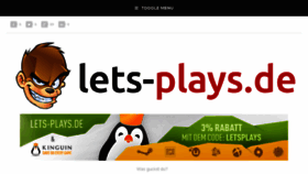 What Lets-plays.de website looked like in 2016 (7 years ago)