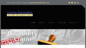 What Leckerdisabilitylawyers.ca website looked like in 2016 (7 years ago)