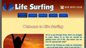 What Life-surfing.com website looked like in 2016 (7 years ago)