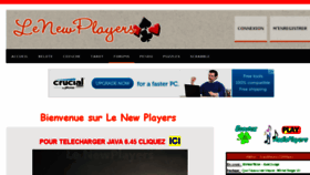 What Lenewplayers.fr website looked like in 2016 (7 years ago)