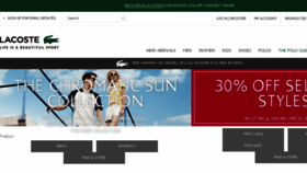 What Lacoste.com.au website looked like in 2016 (7 years ago)