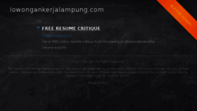 What Lowongankerjalampung.com website looked like in 2016 (7 years ago)