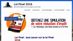What Loi-logement-pinel.fr website looked like in 2016 (7 years ago)