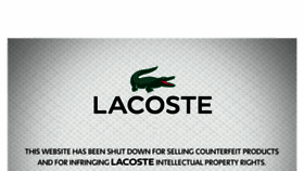 What Lacosteshoesen.com website looked like in 2016 (7 years ago)