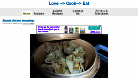What Lovecookeat.com website looked like in 2016 (7 years ago)