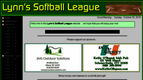 What Lynnssoftball.com website looked like in 2016 (7 years ago)