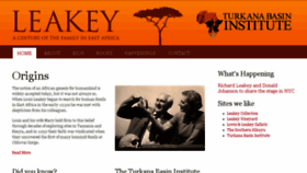 What Leakey.com website looked like in 2016 (7 years ago)