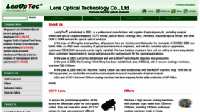 What Lenoptec.com website looked like in 2016 (7 years ago)