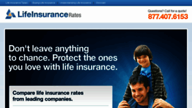 What Lifeinsurancerates.com website looked like in 2016 (7 years ago)