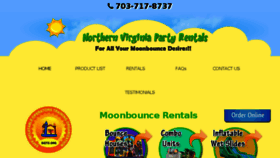 What Loudounpartyrentals.com website looked like in 2016 (7 years ago)