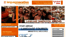 What Languagevacation.com website looked like in 2016 (7 years ago)