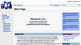 What Lyriki.com website looked like in 2016 (7 years ago)