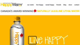 What Livehappywater.ca website looked like in 2016 (7 years ago)