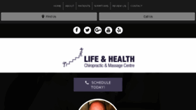 What Lifeandhealthchiropractic.com website looked like in 2016 (7 years ago)