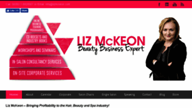 What Lizmckeon.com website looked like in 2016 (7 years ago)
