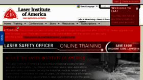 What Laserinstitute.org website looked like in 2016 (7 years ago)