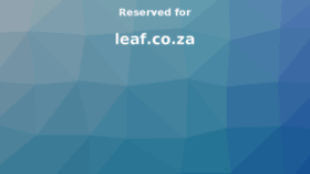 What Leaf.co.za website looked like in 2016 (7 years ago)