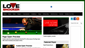 What Love-snooker.com website looked like in 2016 (7 years ago)