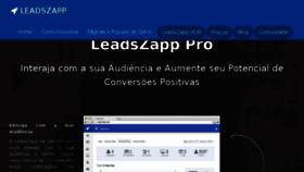 What Leadszapp.com.br website looked like in 2016 (7 years ago)