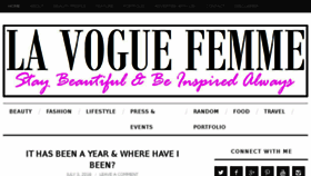 What Lavoguefemme.com website looked like in 2016 (7 years ago)