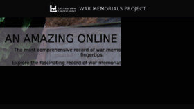 What Leicestershirewarmemorials.co.uk website looked like in 2016 (7 years ago)