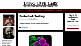 What Longlifelabs.com website looked like in 2016 (7 years ago)