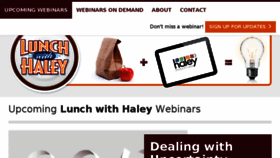 What Lunchwithhaley.com website looked like in 2016 (7 years ago)