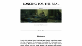 What Longingforthereal.com website looked like in 2016 (7 years ago)