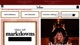 What Lulus.com website looked like in 2016 (7 years ago)