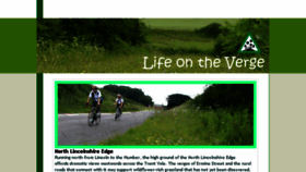What Lifeontheverge.org.uk website looked like in 2016 (7 years ago)