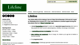 What Lifelinecounselling.org website looked like in 2016 (7 years ago)