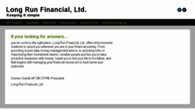 What Longrunfinancial.com website looked like in 2016 (7 years ago)