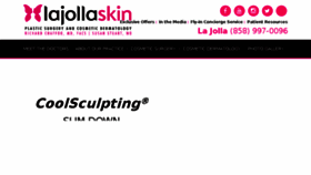 What Lajollaskin.com website looked like in 2016 (7 years ago)