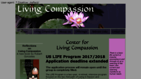 What Living-compassion.org website looked like in 2016 (7 years ago)