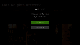 What Lateknightsbrewery.co.uk website looked like in 2016 (7 years ago)