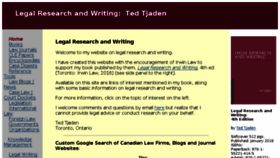 What Legalresearchandwriting.ca website looked like in 2016 (7 years ago)