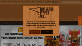 What Longhornvapor.com website looked like in 2017 (7 years ago)
