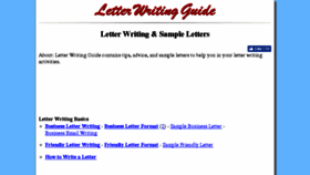 What Letterwritingguide.com website looked like in 2017 (7 years ago)