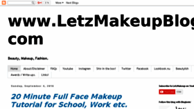 What Letzmakeupblog.com website looked like in 2017 (7 years ago)