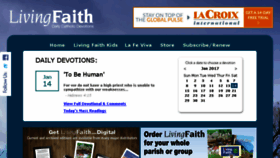 What Livingfaith.com website looked like in 2017 (7 years ago)