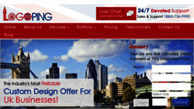 What Logoping.co.uk website looked like in 2017 (7 years ago)