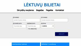 What Lektuvu-bilietai.lt website looked like in 2017 (7 years ago)